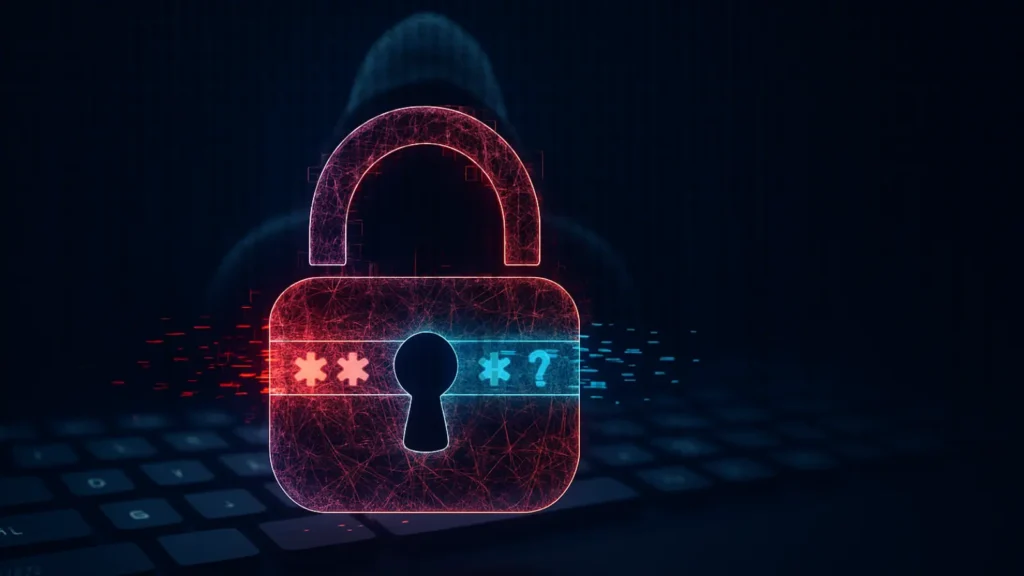 Strong password illustration showing secure login concept